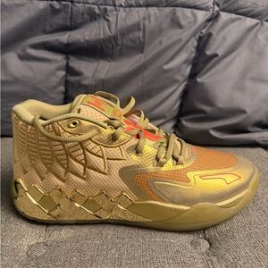 Puma Gold Metallic Athletic Shoes